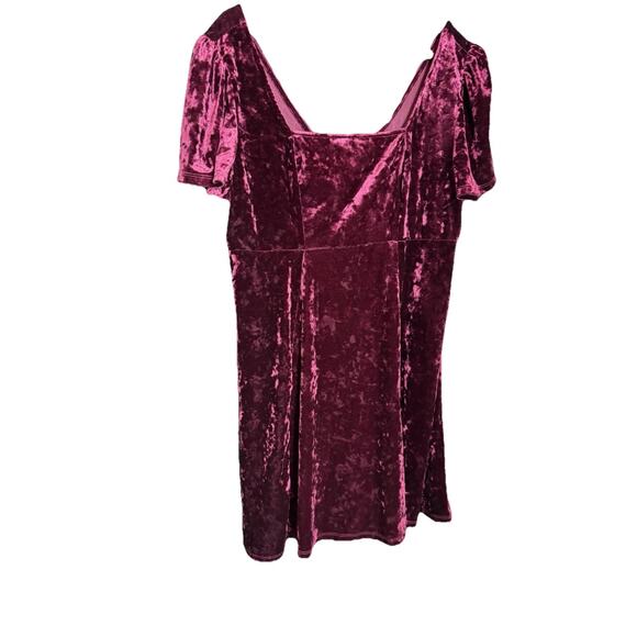 Live To Be Spoiled Velvet Dress Wine Burgundy Babydoll‎ 2X Plus Whimsigoth Fairy - Picture 1 of 7
